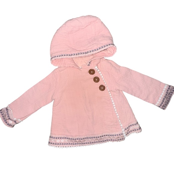 Artisan Ny Other - Artisan Ny Pink Boho Hooded Jacket